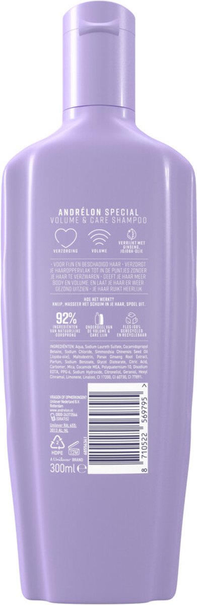 Andrelon Shampoo Volume And Care 300ml