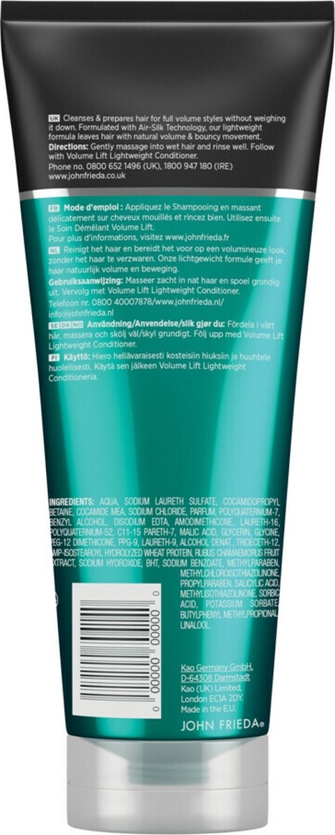 John Frieda Luxurious Volume Touchably Full Shampoo 250ml