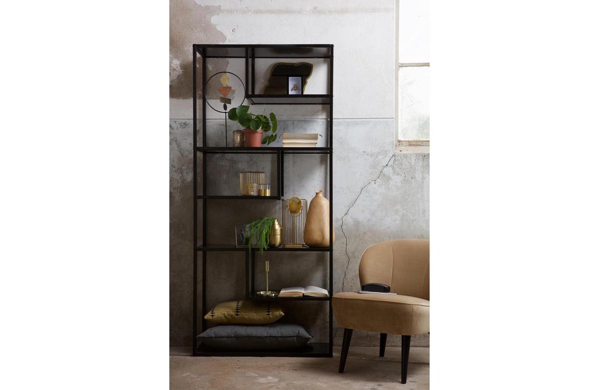 Woood Teun Vakkenkast L - Zwart