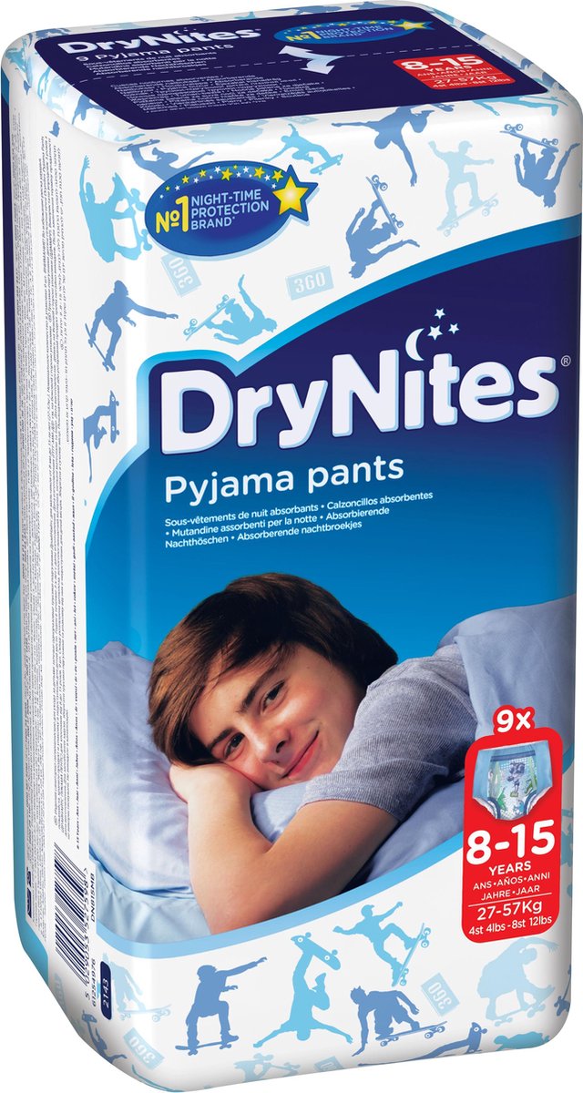 Huggies Incontinentie Luiers Drynites Boy 8-15jaar 9-Luiers