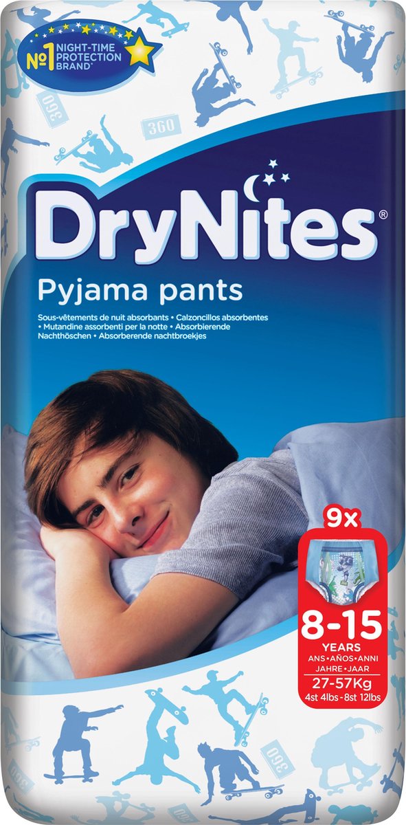 Huggies Incontinentie Luiers Drynites Boy 8-15jaar 9-Luiers