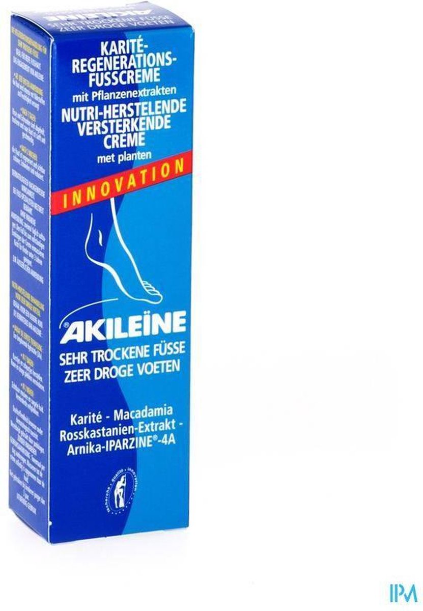 Akileine Creme Droge Voeten Vochtinbrengend 50ml - Blauw