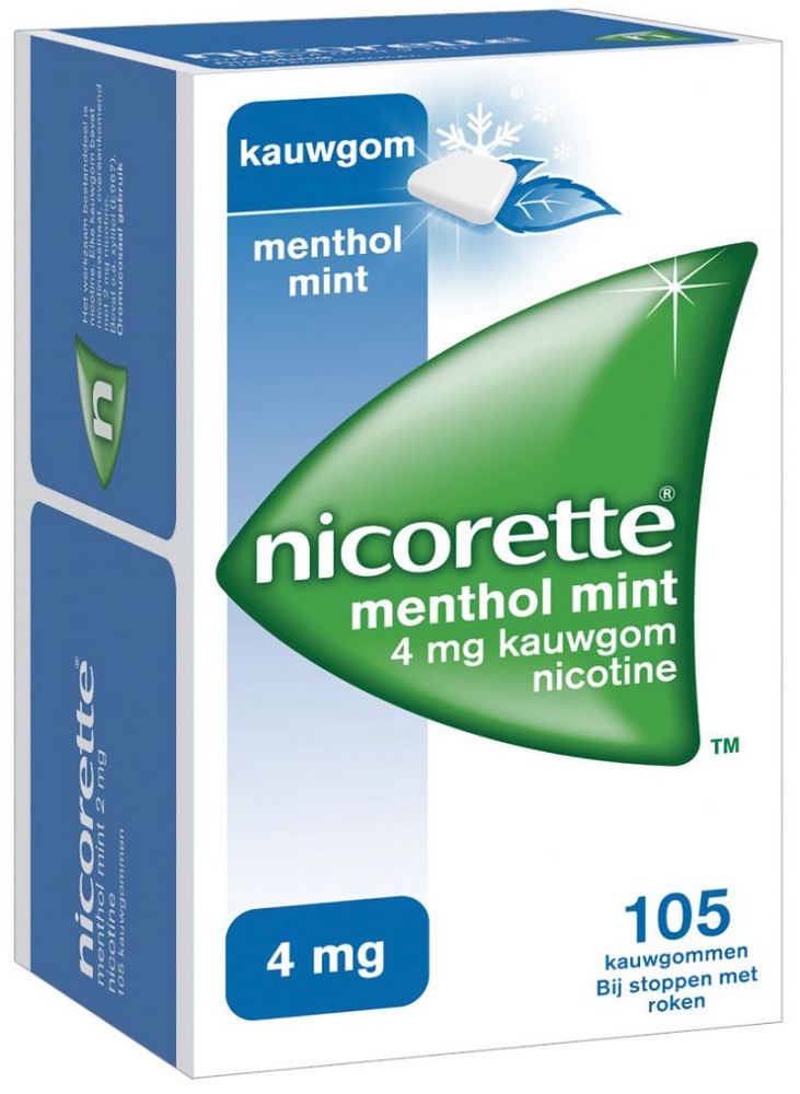 Nicorette kauwgom menthol mint 4mg