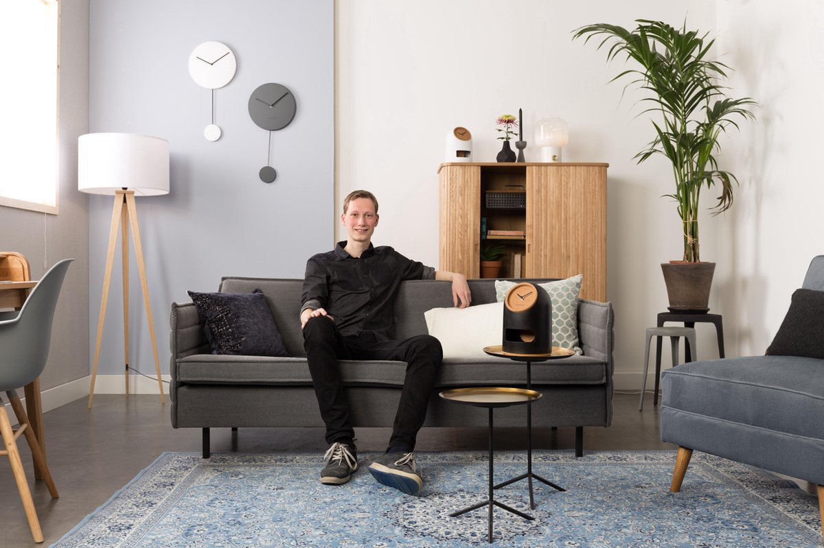 Zuiver Minimal Wandklok Ø 30 cm - - Wit