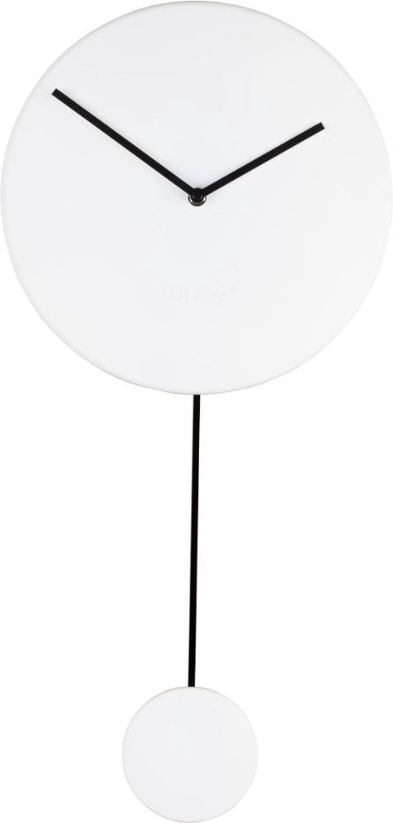 Zuiver Minimal Wandklok Ø 30 cm - - Wit