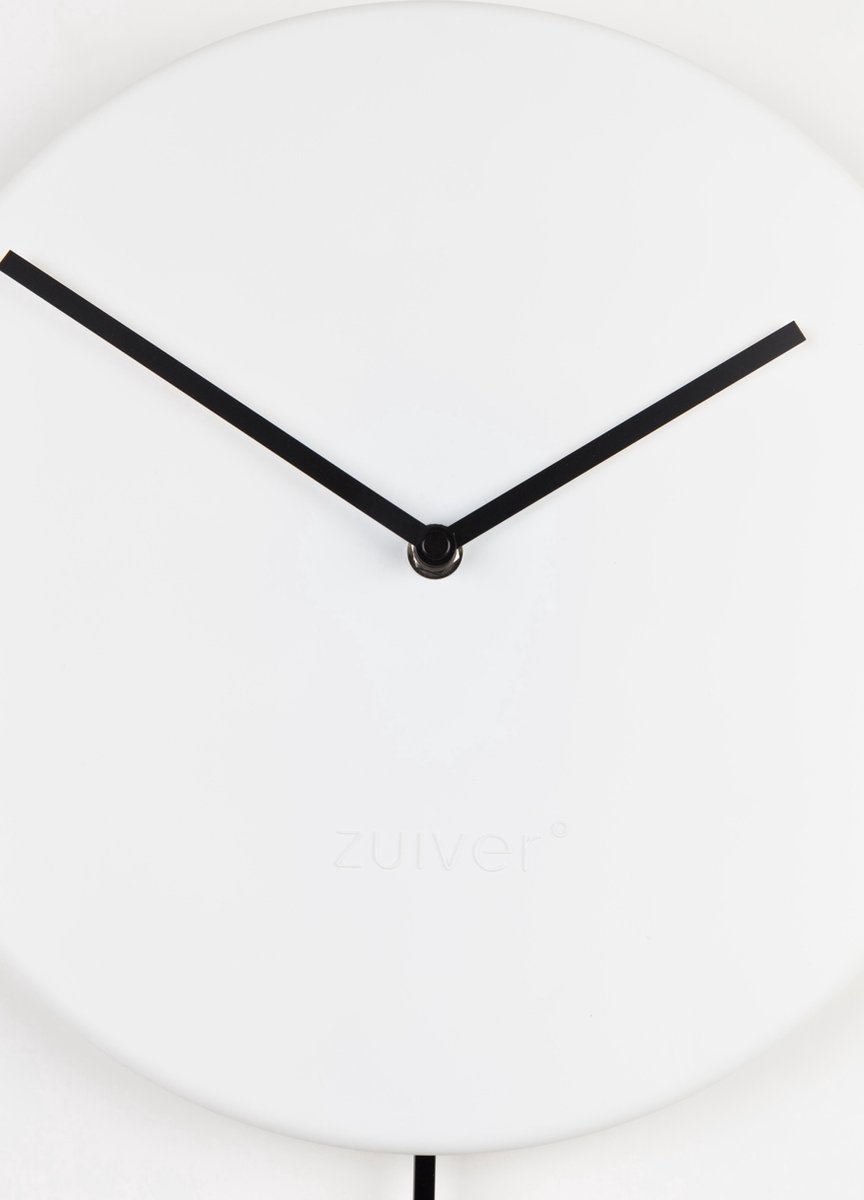 Zuiver Minimal Wandklok Ø 30 cm - - Wit