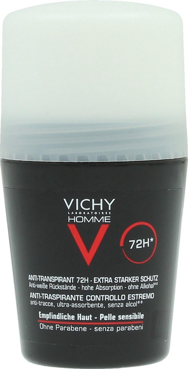 Vichy Homme Deodorant Roller 72 Uur 50ml