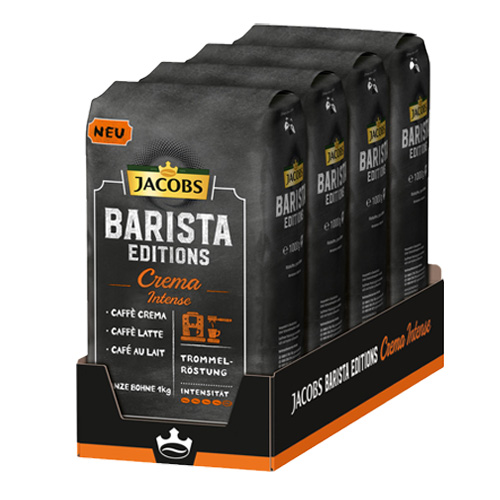 Jacobs - Barista Editions Crema Intense Bonen - 4x 1kg