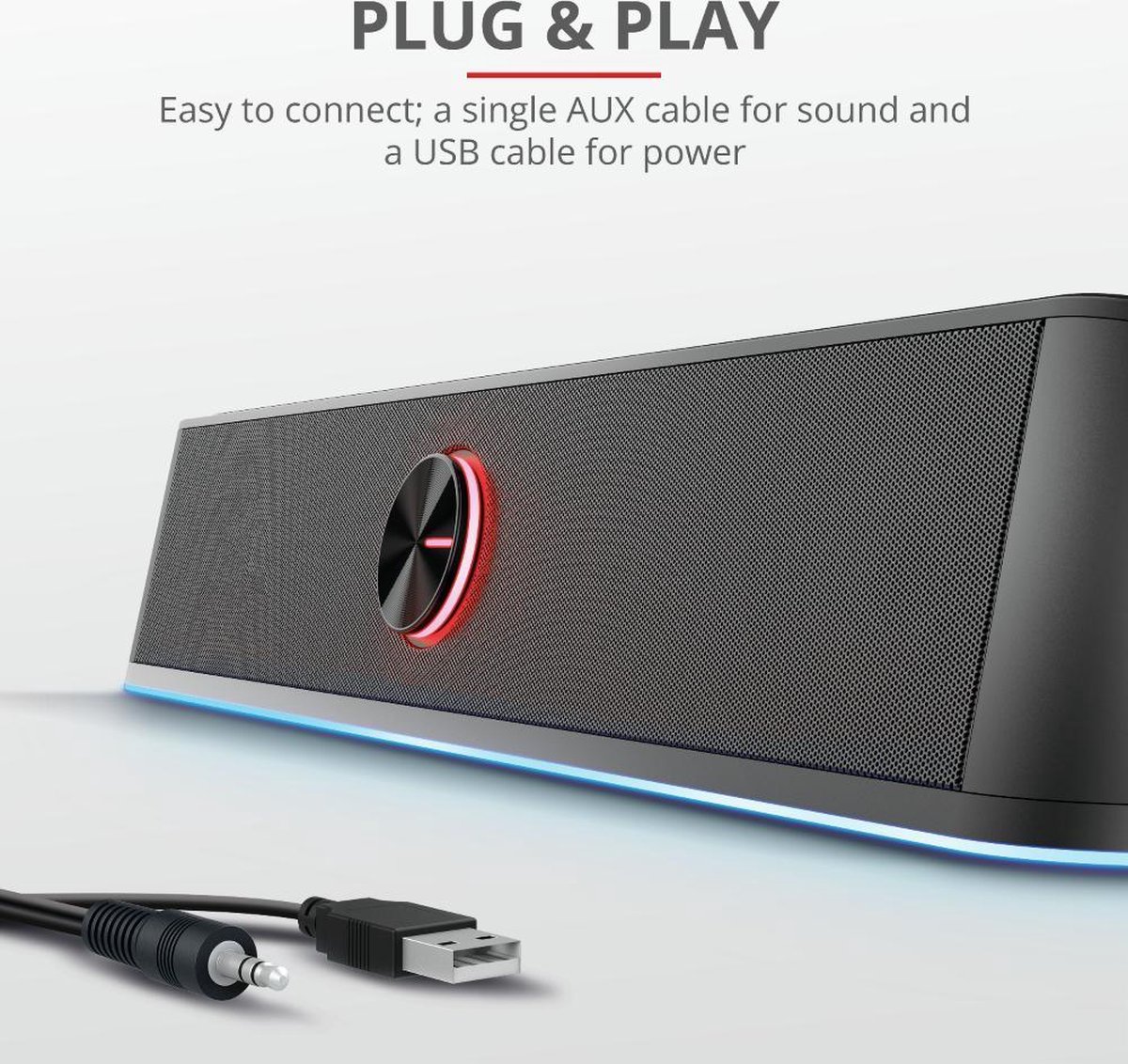 Trust GXT619 THORNE RGB LED SOUNDBAR - Zwart