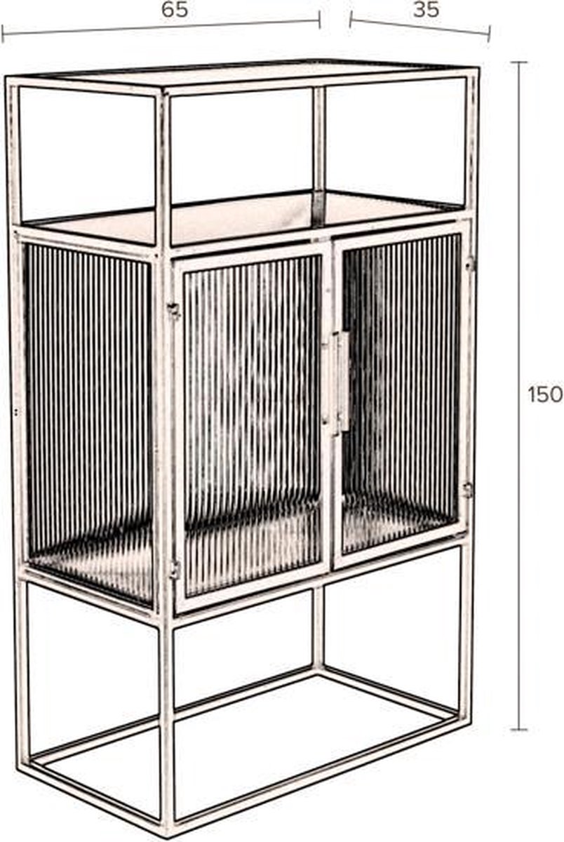 Dutchbone Boli Opbergkast - - Zwart
