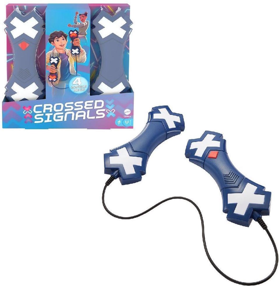 Mattel spel Crossed Signals junior 45 x 25 cm - Blauw