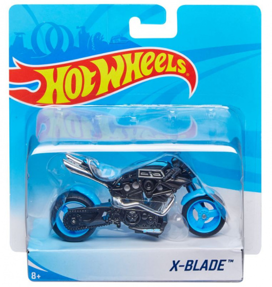 Hot Wheels speelgoedmotor X Blade junior 25 cm blauw/zwart