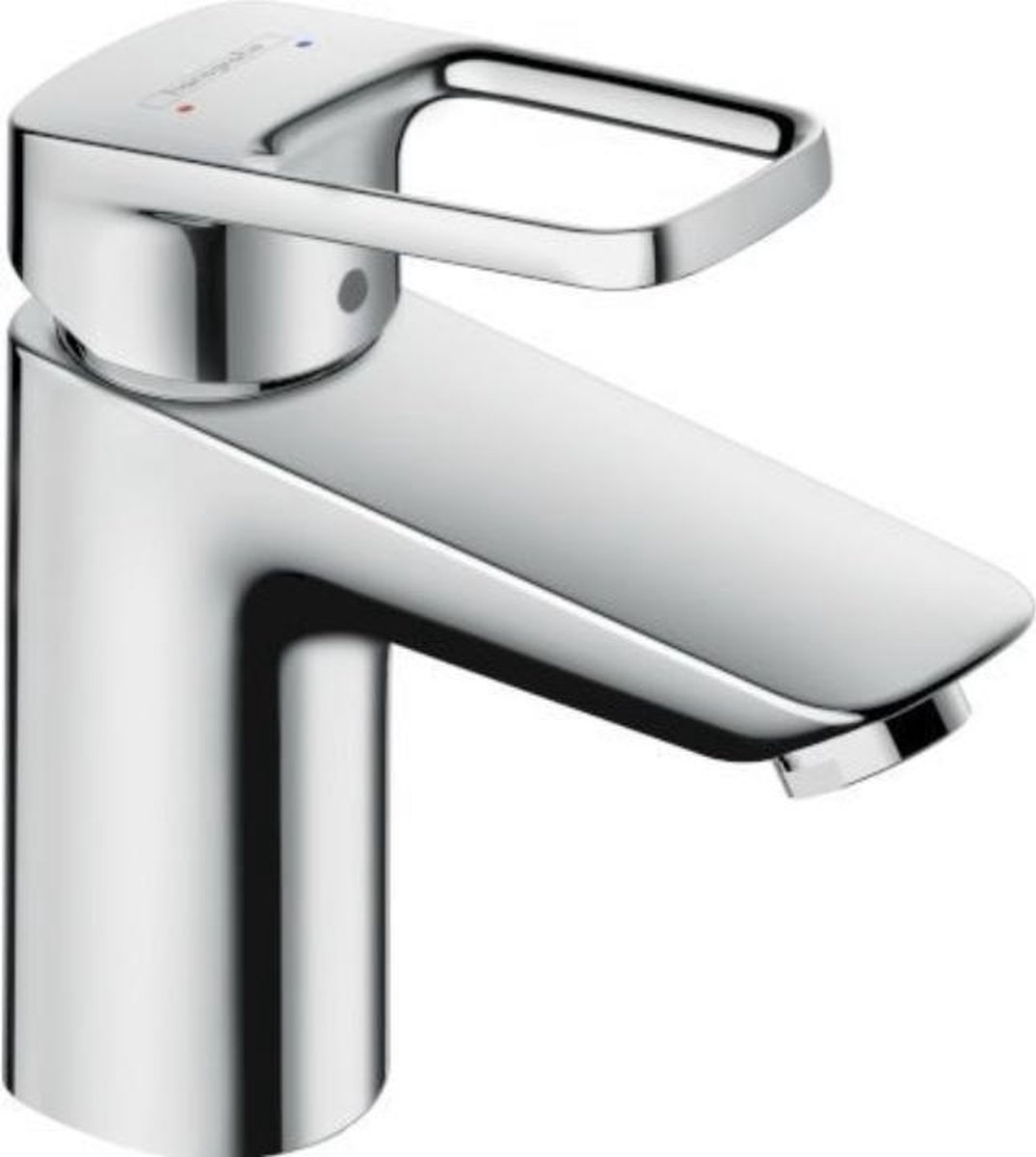 Hansgrohe Logis 1-gats wastafelkraan 100 met waste m. vaste uitloop voorsprong 10.8cm chroom 71151000