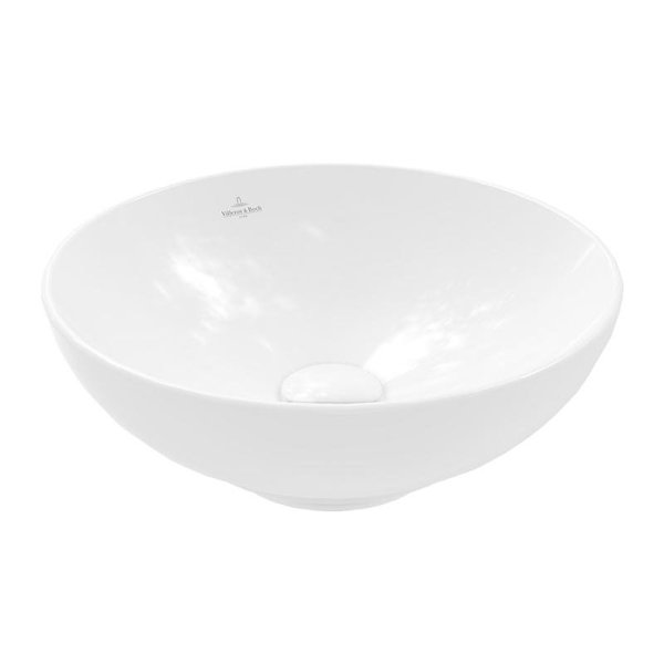 Villeroy & Boch Loop & friends opzetwastafel 38cm rond z/overl C-plus wit 4a4501r1