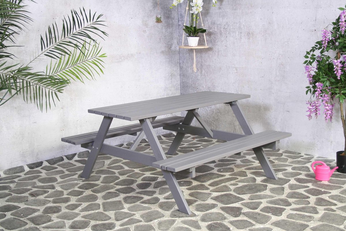 SenS-Line Remia Picknicktafel 150 x 150 cm - Grijs