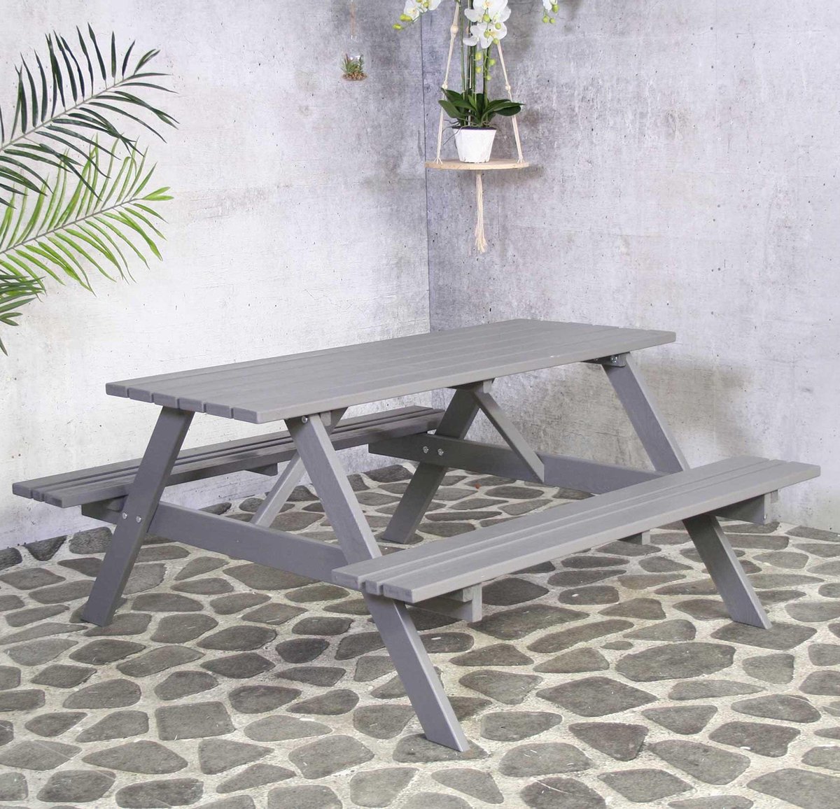 SenS-Line Remia Picknicktafel 150 x 150 cm - Grijs