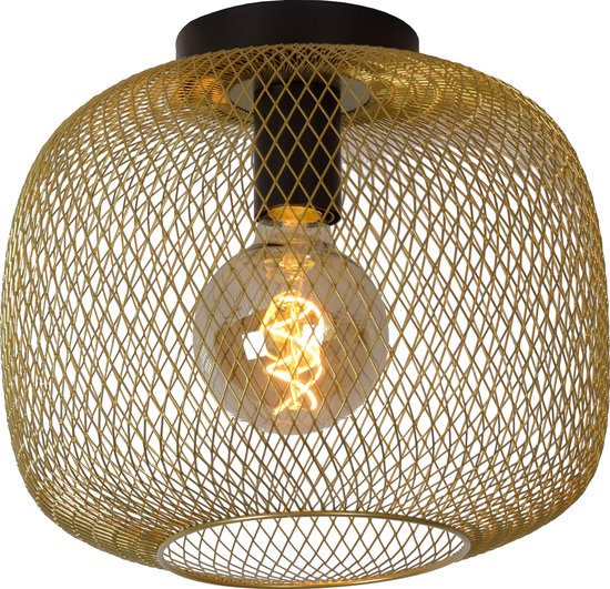 Lucide Mesh Plafondlamp - Goud