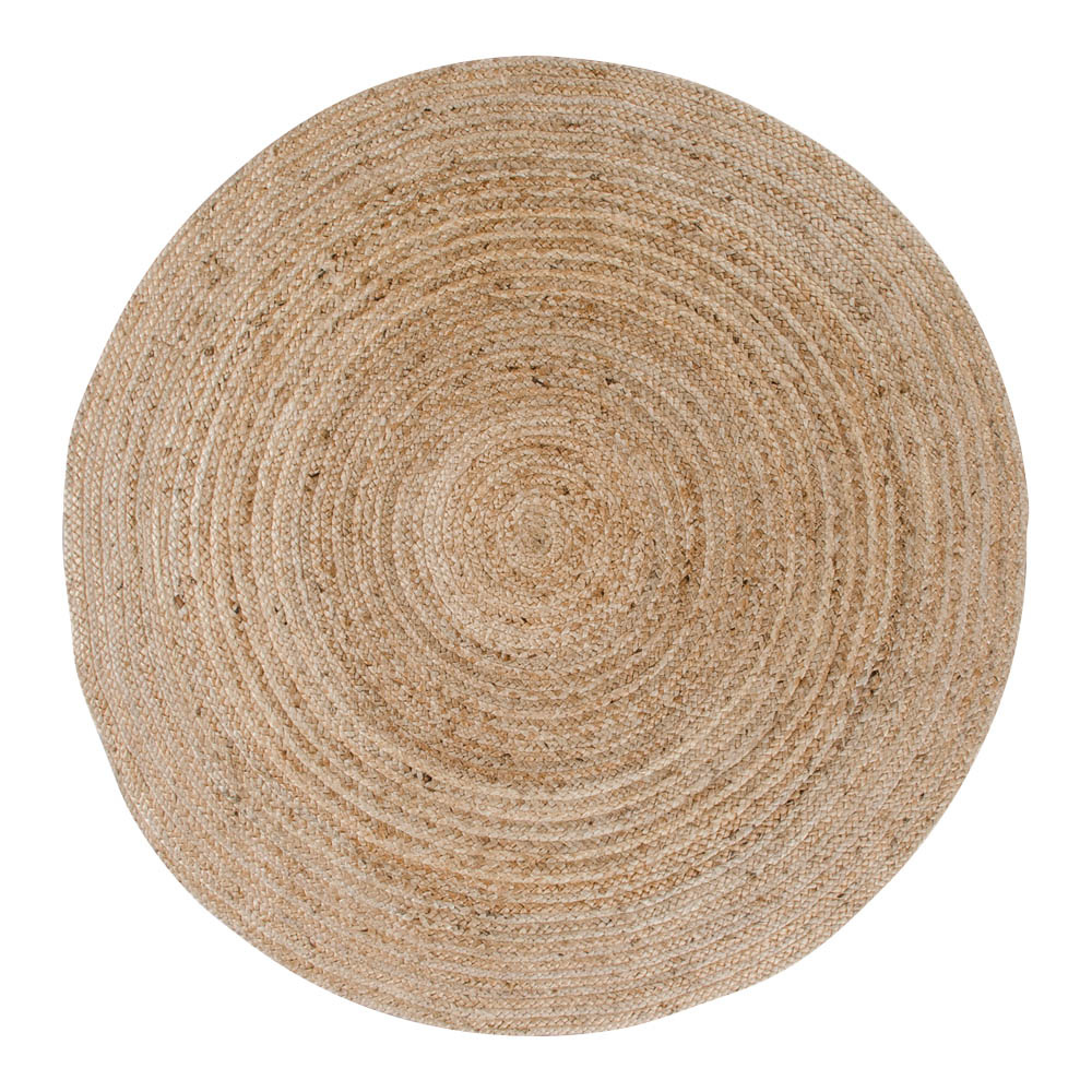 House Nordic Landelijk vloerkleed ''Bombay'' van gevlochten natuurlijk jute - Ø180 cm - Bruin