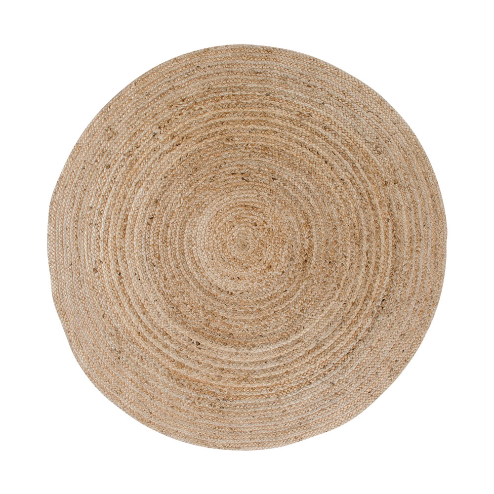 House Nordic Landelijk vloerkleed ''Bombay'' van gevlochten natuurlijk jute - Ø150 cm - Bruin