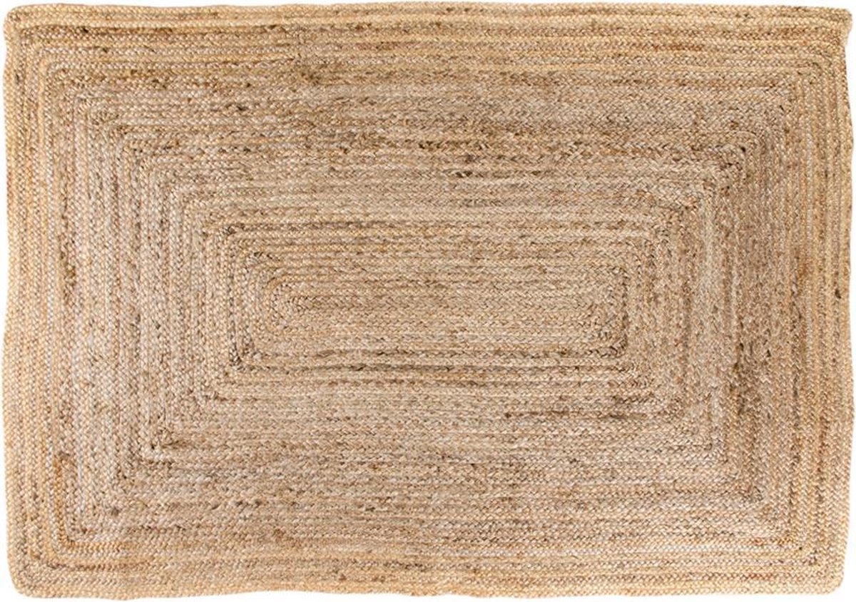 House Nordic Landelijk vloerkleed ''Bombay'' van gevlochten natuurlijk jute - 240x180 cm - Bruin