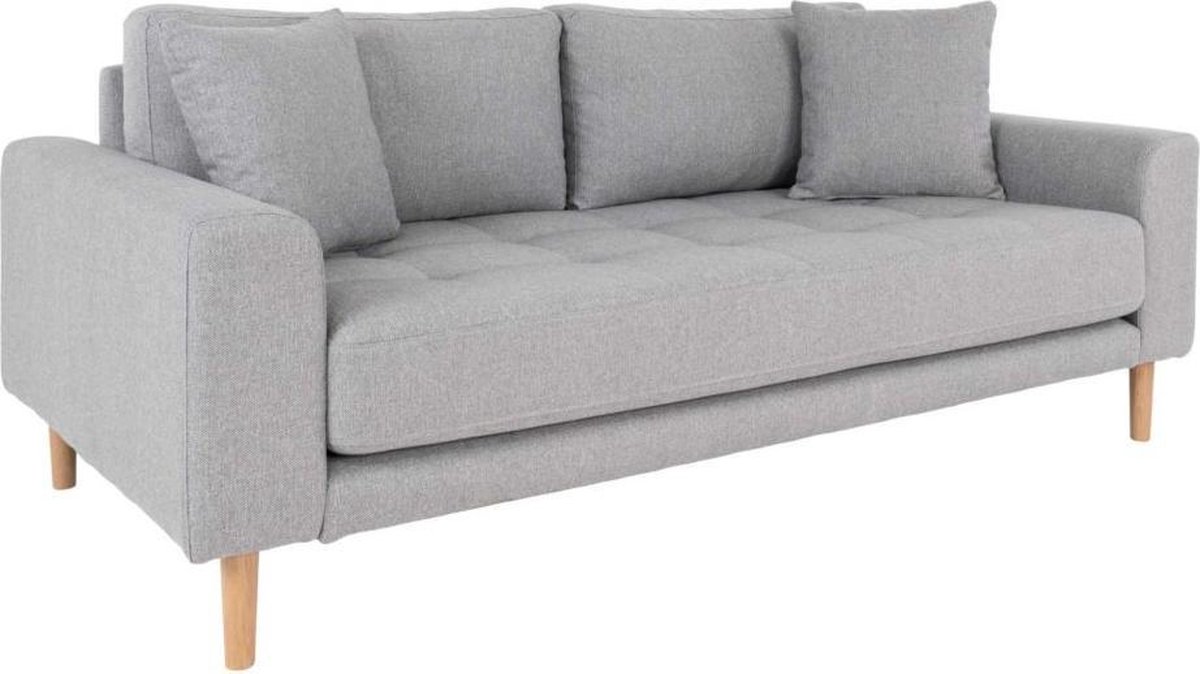 House Nordic 2,5 Zitsbank in licht "Lido" - L93xB180xH76 CM - Grijs