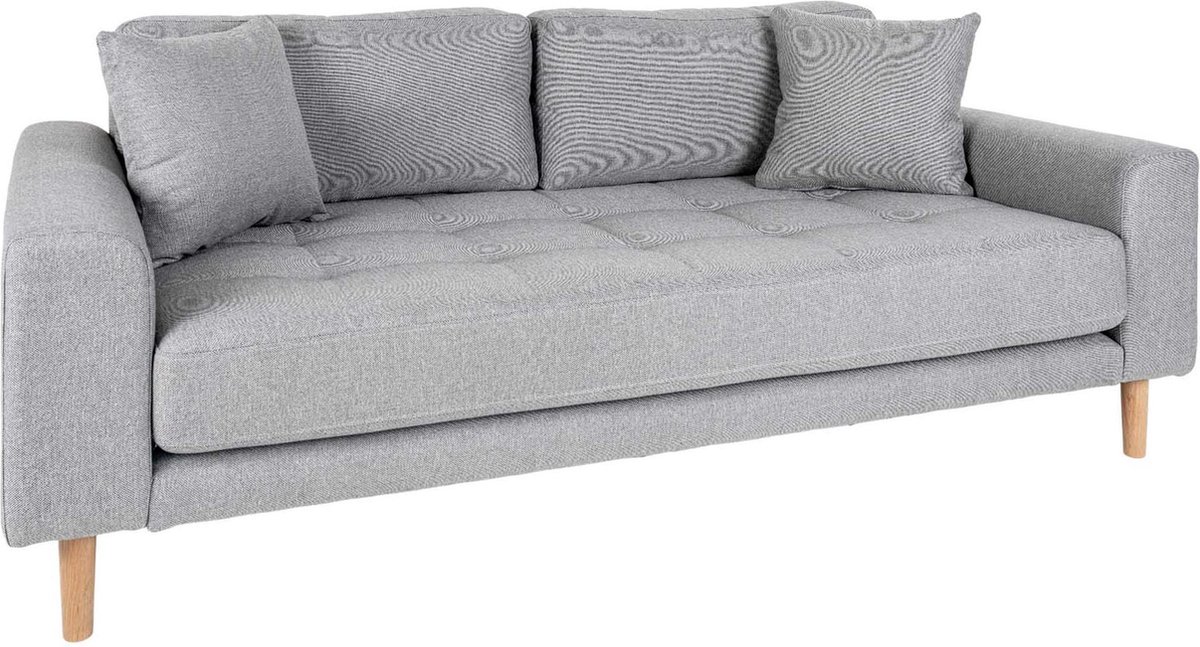 House Nordic 2,5 Zitsbank in licht "Lido" - L93xB180xH76 CM - Grijs