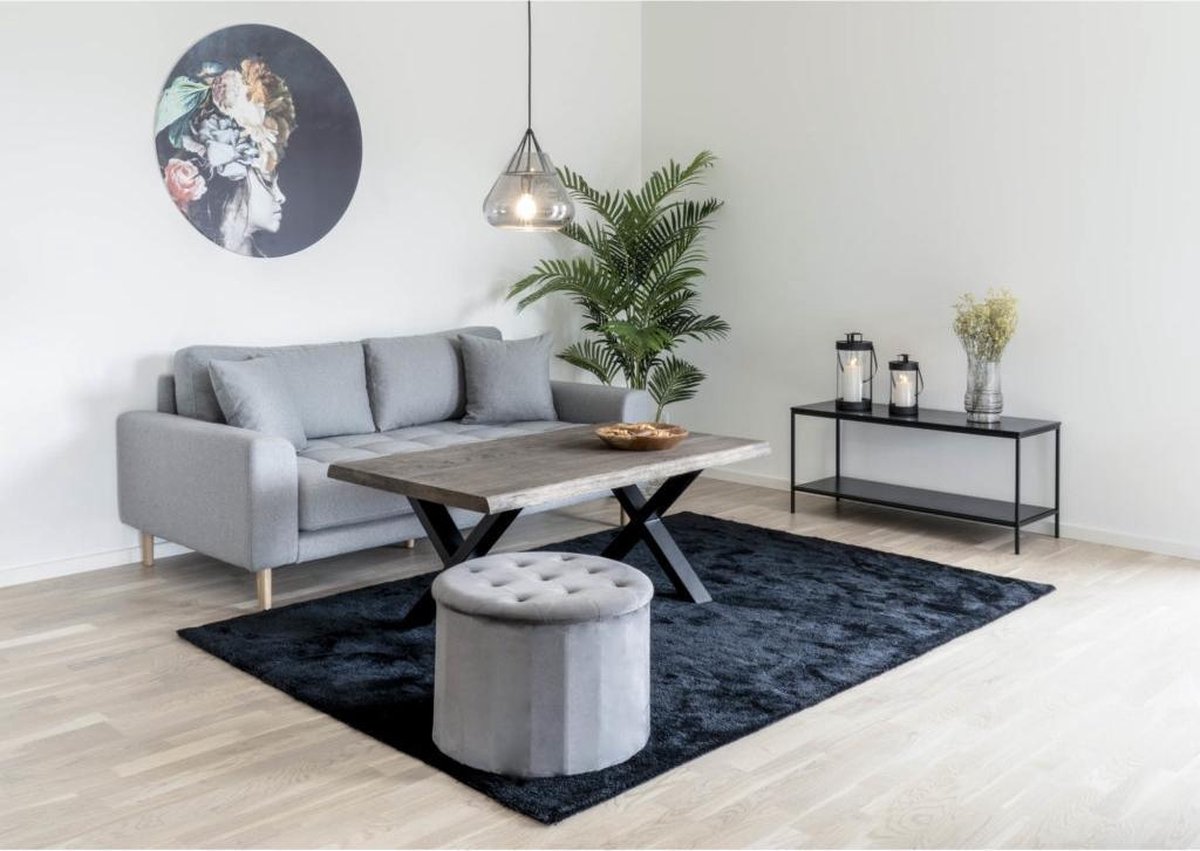 House Nordic 2,5 Zitsbank in licht "Lido" - L93xB180xH76 CM - Grijs