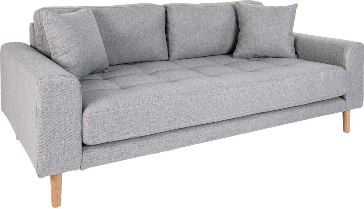 House Nordic 2,5 Zitsbank in licht "Lido" - L93xB180xH76 CM - Grijs