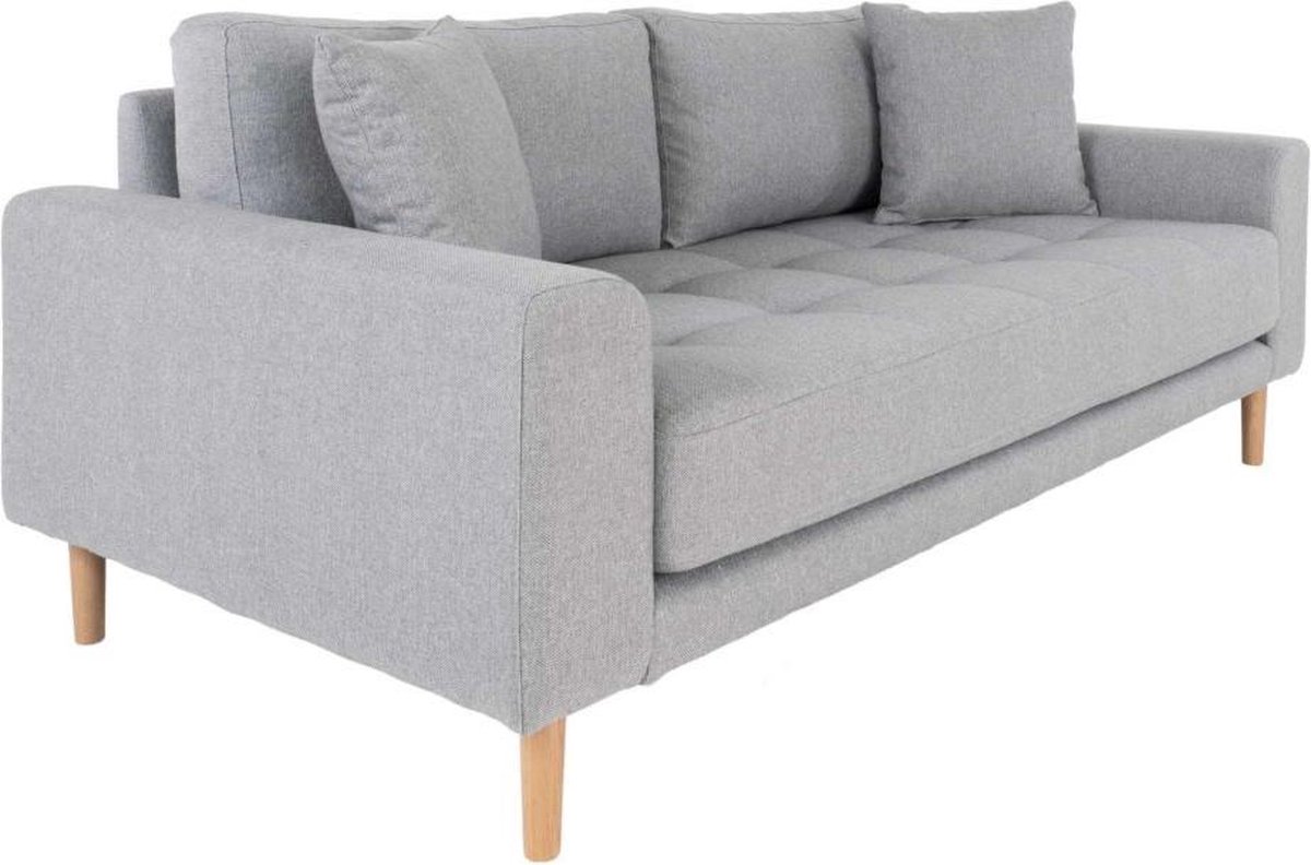 House Nordic 2,5 Zitsbank in licht "Lido" - L93xB180xH76 CM - Grijs