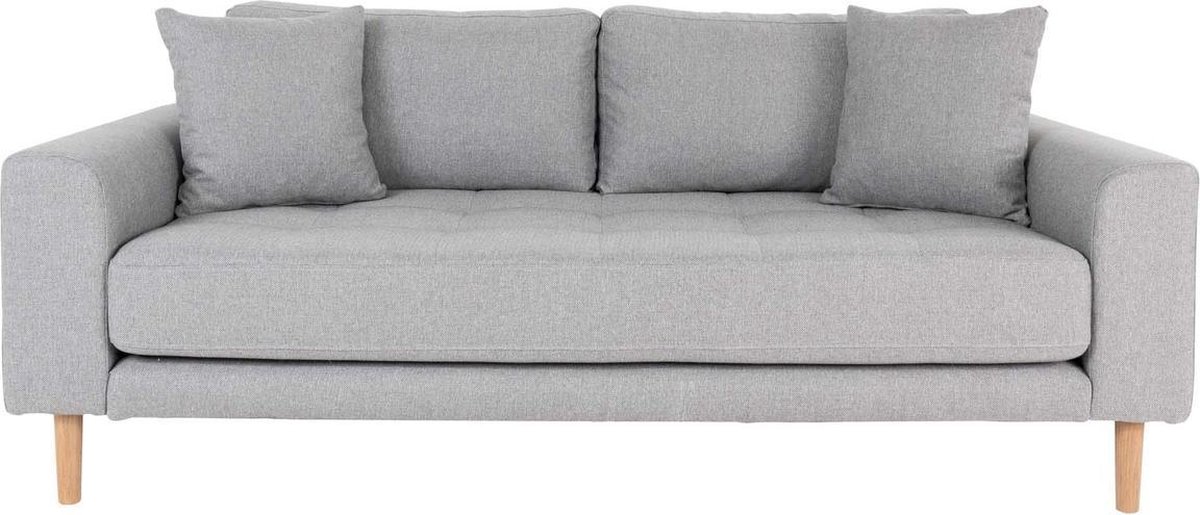 House Nordic 2,5 Zitsbank in licht "Lido" - L93xB180xH76 CM - Grijs