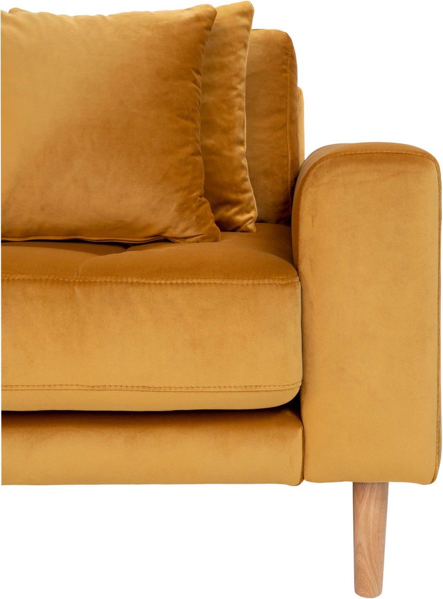House Nordic Lounge Bank links gericht in mosterd "Lido" - L170-92xB290xH76 CM - Geel
