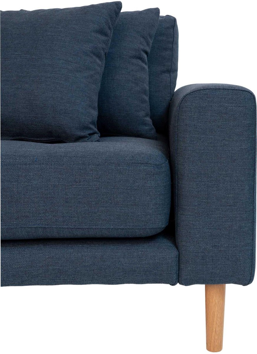 House Nordic Lounge Bank links gericht in "Lido" - L170-92xB290xH76 CM - Blauw