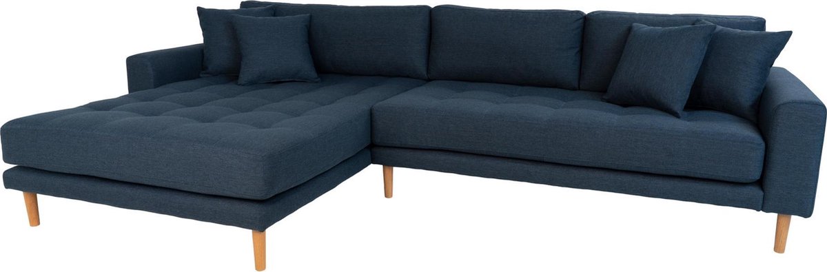 House Nordic Lounge Bank links gericht in "Lido" - L170-92xB290xH76 CM - Blauw