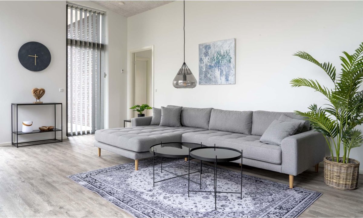 House Nordic Lounge Bank links gericht in licht "Lido" - L170-92xB290xH76 CM - Grijs