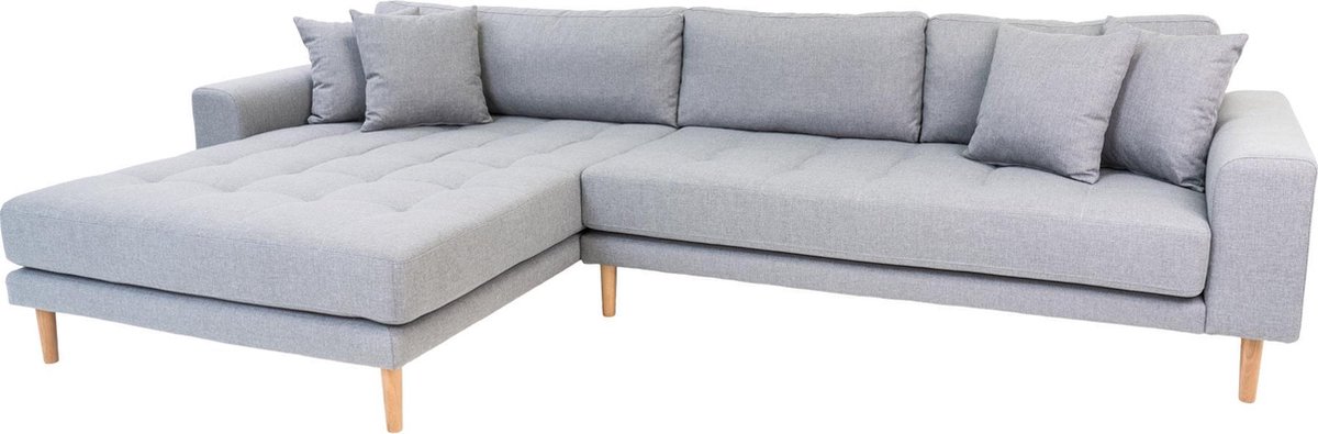 House Nordic Lounge Bank links gericht in licht "Lido" - L170-92xB290xH76 CM - Grijs