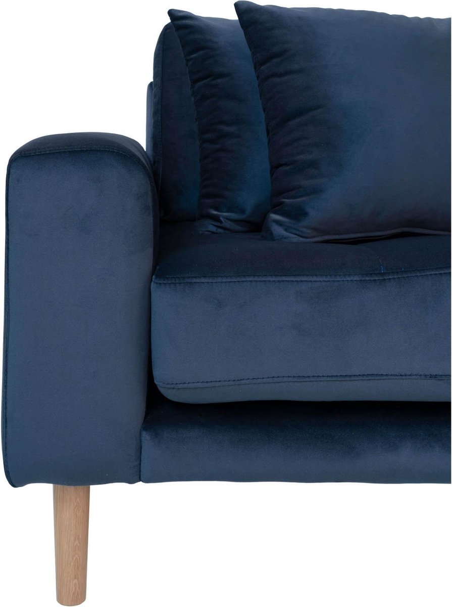 House Nordic Lounge Bank rechts gericht in donker "Lido" - L170-92xB290xH76 CM - Blauw