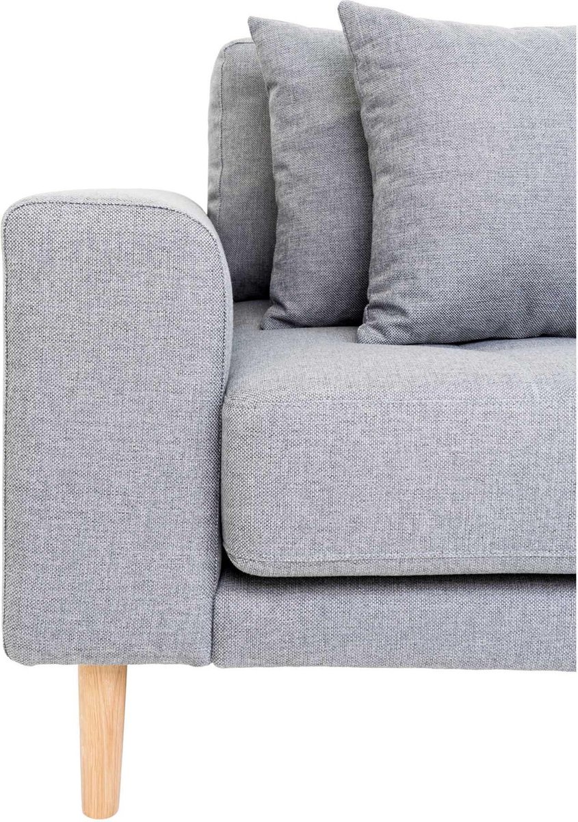 House Nordic Lounge Bank licht "Lido" - L170-92xB290xH76 CM - Grijs