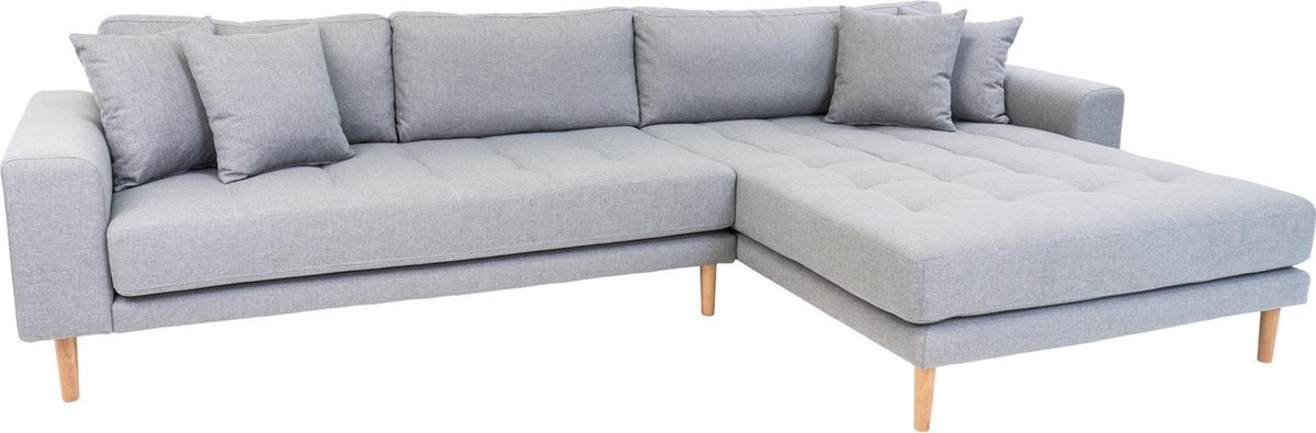 House Nordic Lounge Bank licht "Lido" - L170-92xB290xH76 CM - Grijs
