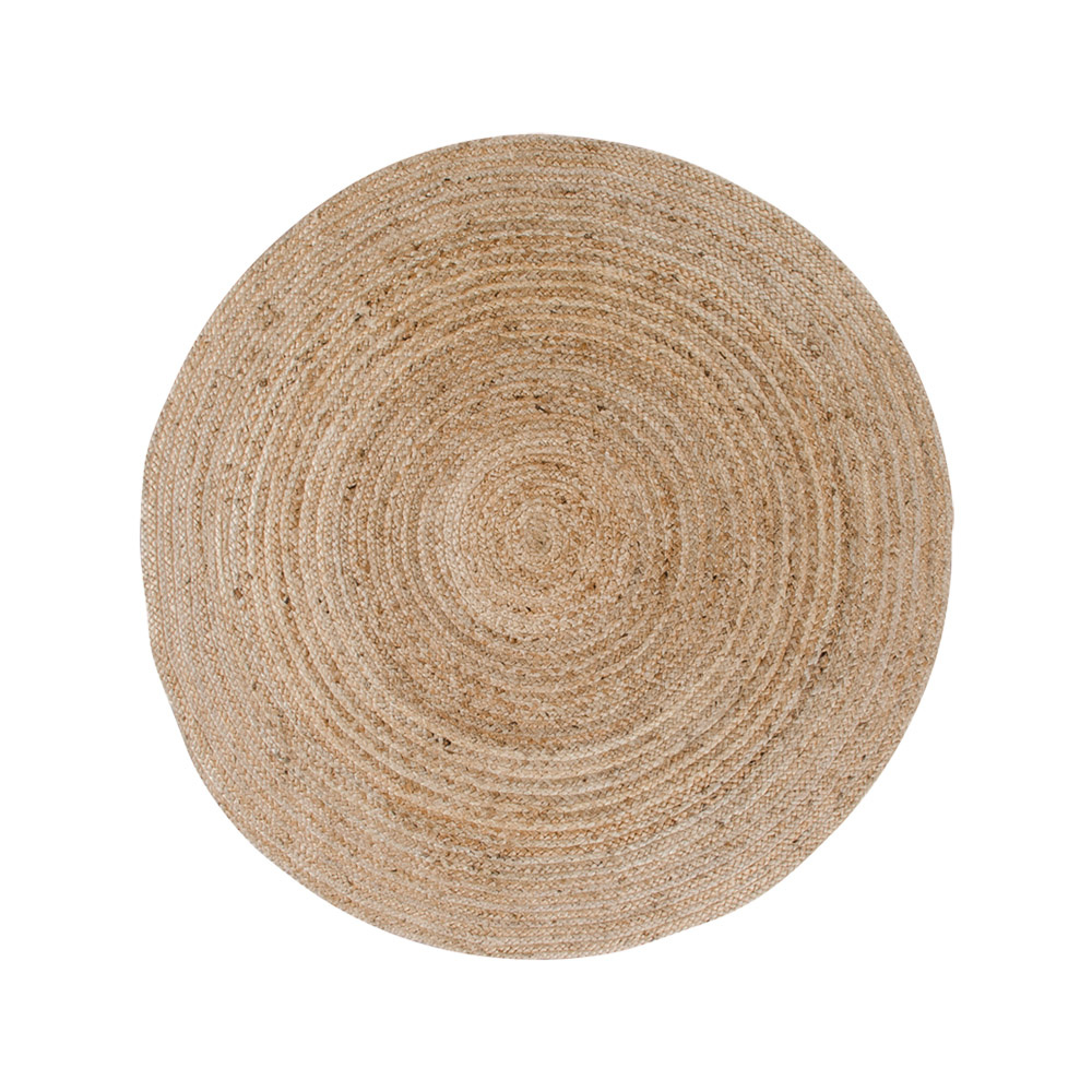 House Nordic Moderne natuurlijke jute ''Bombay'' ronde vloerkleed - L120xB120xH1 cm - Beige