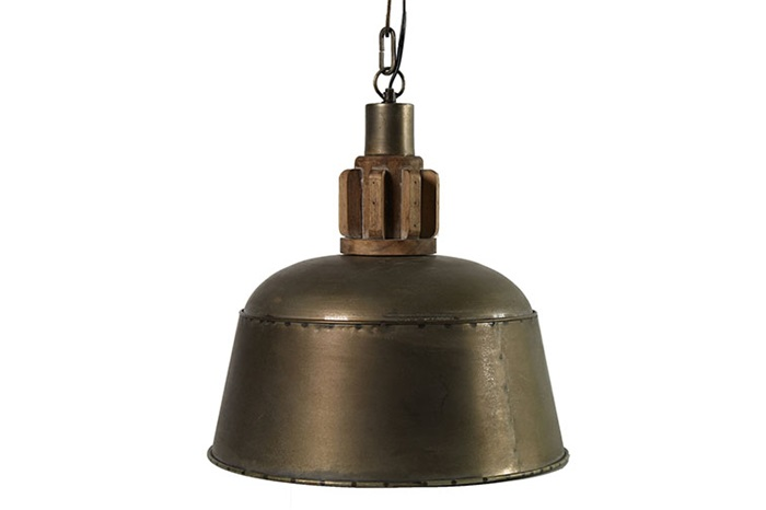 Countryfield Industriële grijze ''Mauk'' lamp L grey(E27 40W) - L45xB45xH145 cm - Grijs