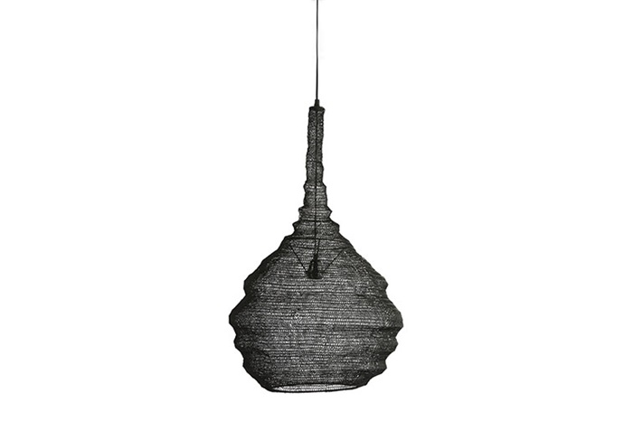 Countryfield Modernee ''Bodhi'' pendant lamp E27 S - L38,5xB38,5xH68 cm - Zwart