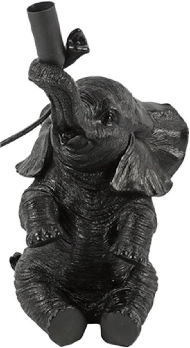 Countryfield Modernee ''Orwell'' olifant lamp E14 - L18xB17xH30 cm - Zwart