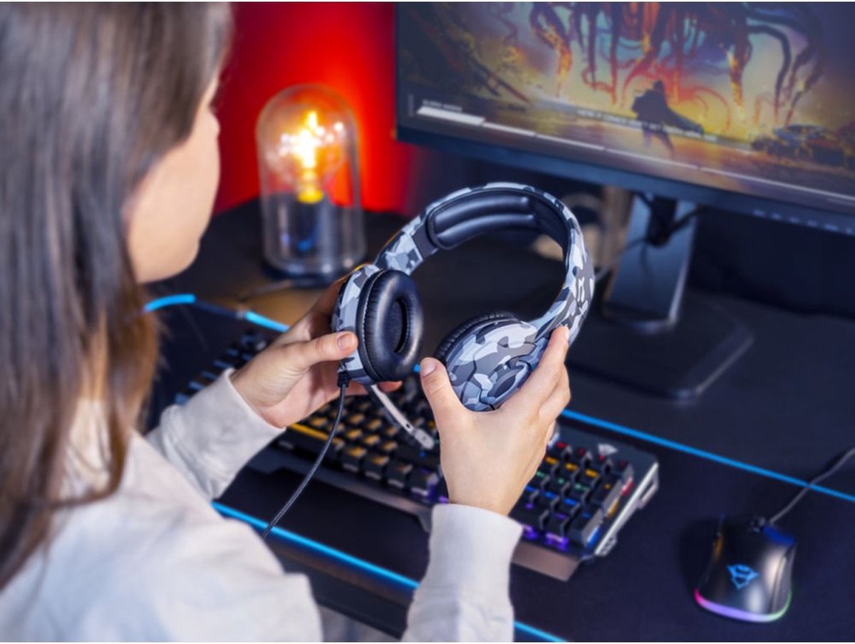 Trust GXT 411C Radius Multi-platform gamingheadset - Camo - Zwart