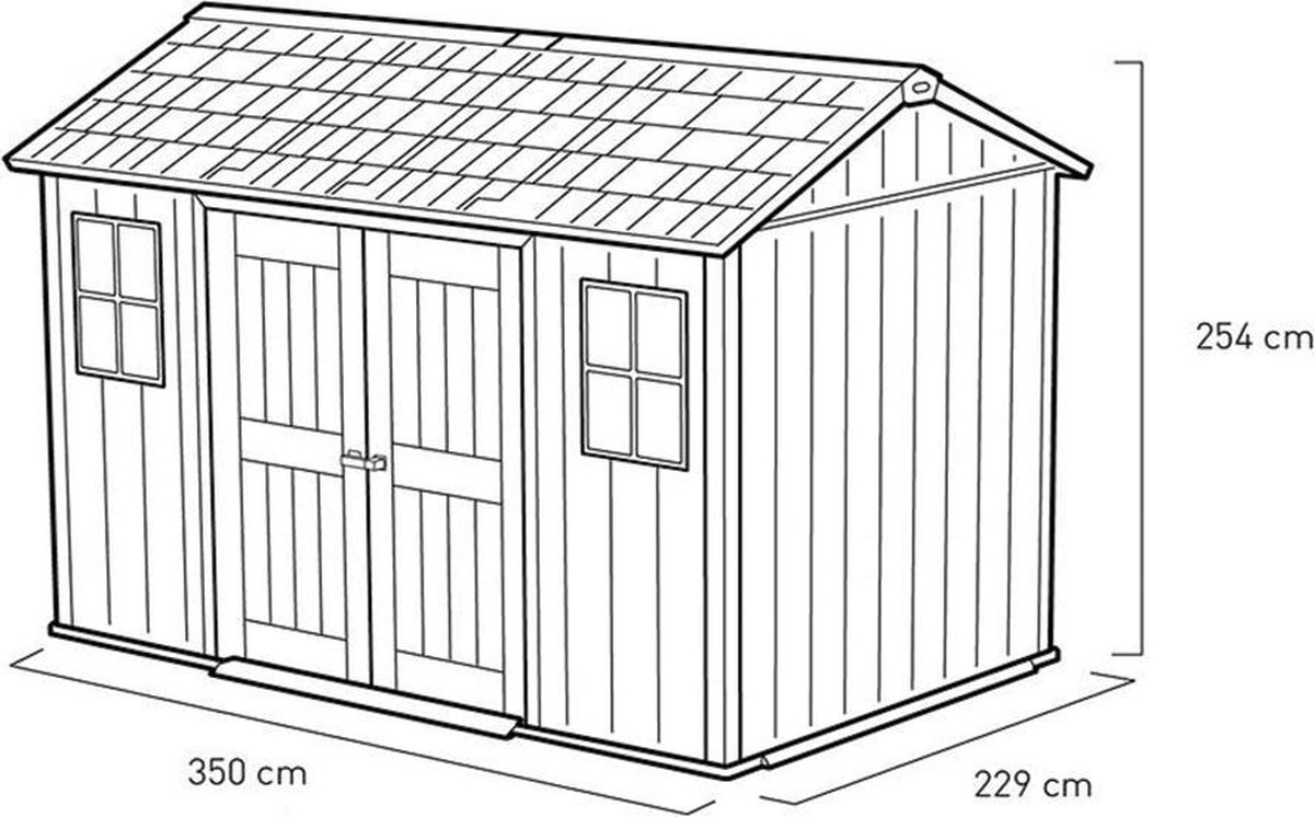 Keter Oakland Tuinhuis 1175 - Grijs
