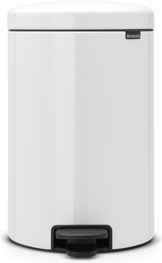 Brabantia Newicon Pedaalemmer 20 Liter Met Kunststof Binnenemmer - White - Wit