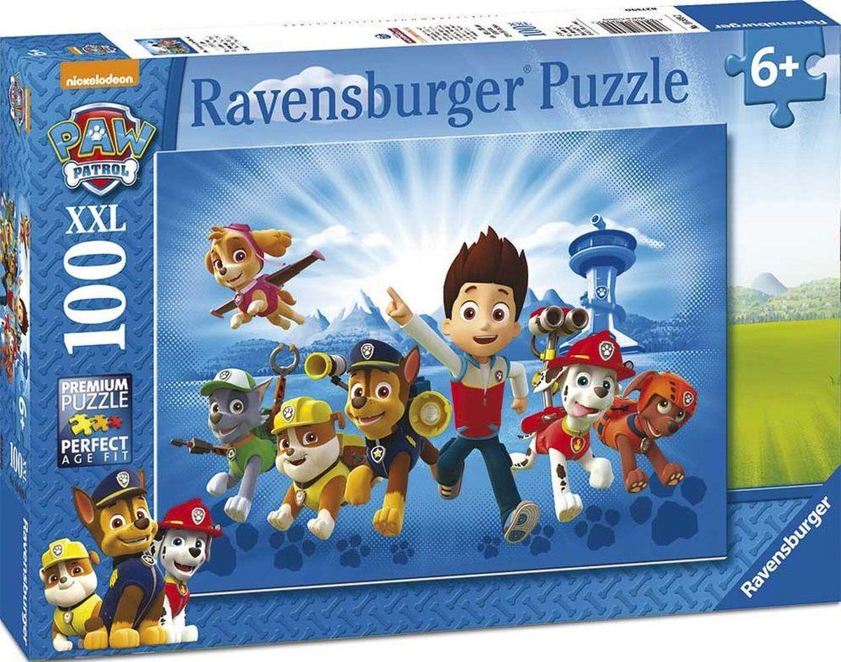 Ravensburger Puzzel Xxl De Ploeg Van Paw Patrol - 100 Stukjes - Blauw