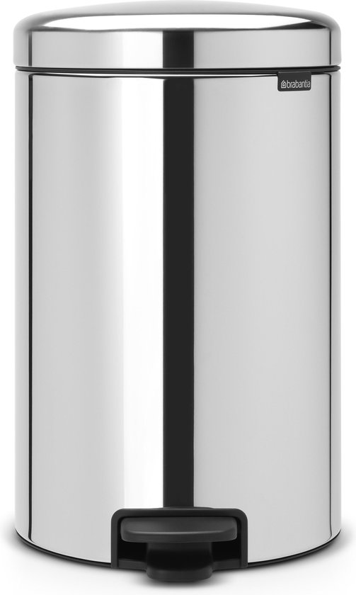 Brabantia Newicon Pedaalemmer 20 L - Brilliant Steel - Grijs