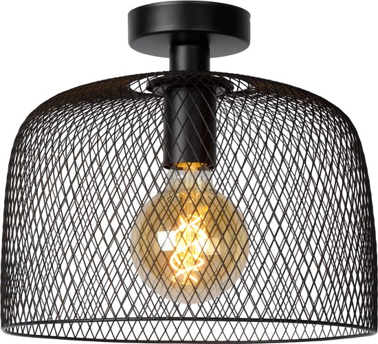 Lucide Mesh Plafondlamp - Zwart