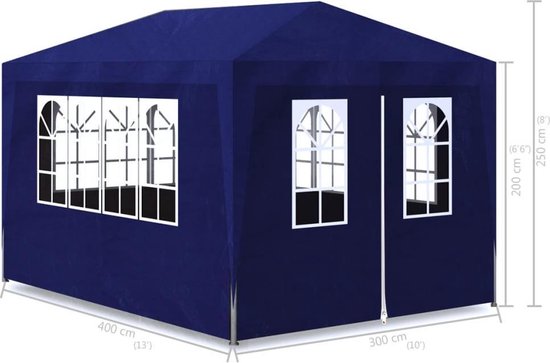Vidaxl Partytent 3x4 M - Blauw