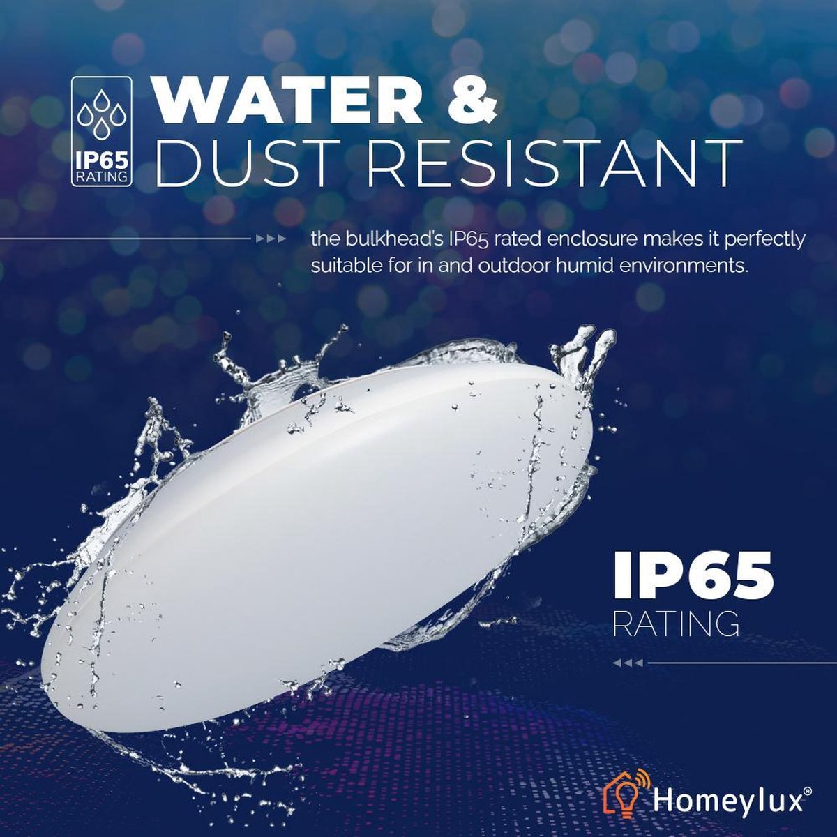 LED Smart Plafondlamp WiFi + Bluetooth 25W Lichtkleur instelbaar - 2600lm - IK10 - Ø38cm IP65 - Wit